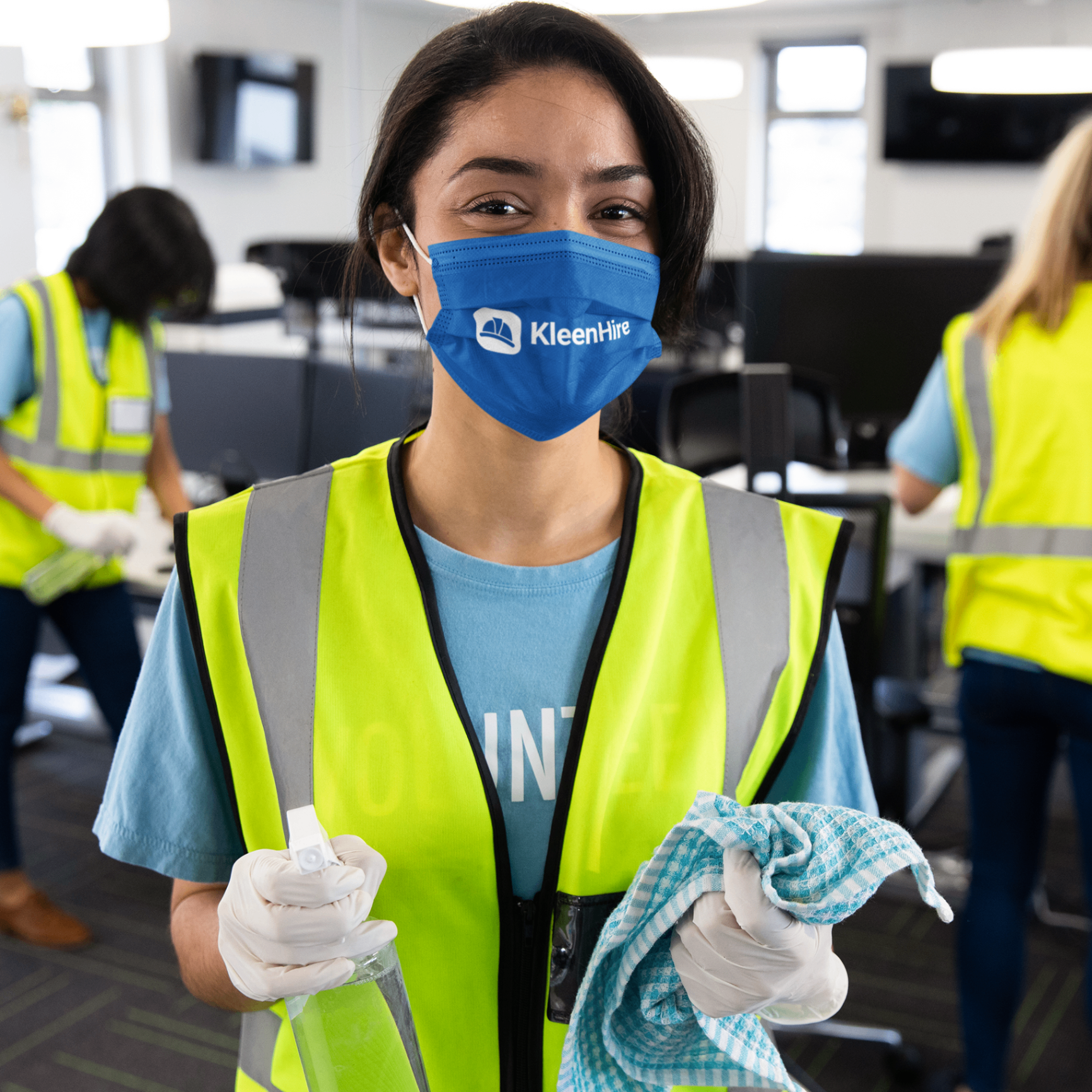 Professional cleaning team